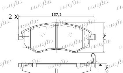 Frigair PD31.507 - Тормозные колодки, дисковые, комплект autospares.lv