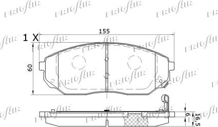 Frigair PD33.503 - Тормозные колодки, дисковые, комплект autospares.lv