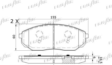 Frigair PD33.503 - Тормозные колодки, дисковые, комплект autospares.lv