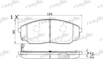 Frigair PD33.503 - Тормозные колодки, дисковые, комплект autospares.lv