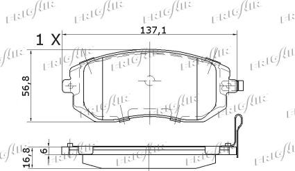 Frigair PD24.501 - Тормозные колодки, дисковые, комплект autospares.lv