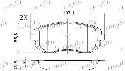 Frigair PD24.501 - Тормозные колодки, дисковые, комплект autospares.lv