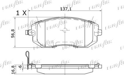 Frigair PD24.501 - Тормозные колодки, дисковые, комплект autospares.lv