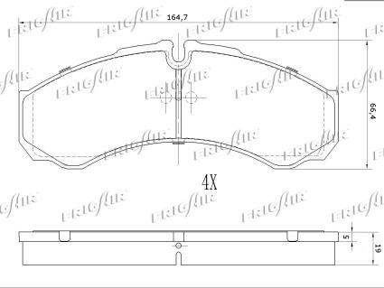 Frigair PD21.515 - Тормозные колодки, дисковые, комплект autospares.lv