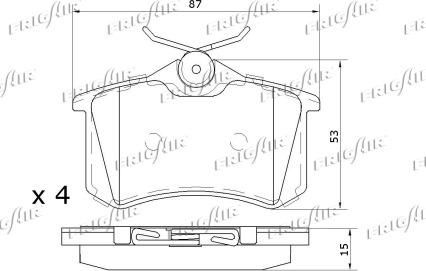 Frigair PD21.513 - Тормозные колодки, дисковые, комплект autospares.lv