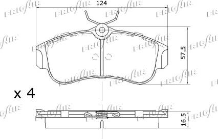 Frigair PD21.512 - Тормозные колодки, дисковые, комплект autospares.lv