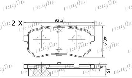 Frigair PD28.508 - Тормозные колодки, дисковые, комплект autospares.lv