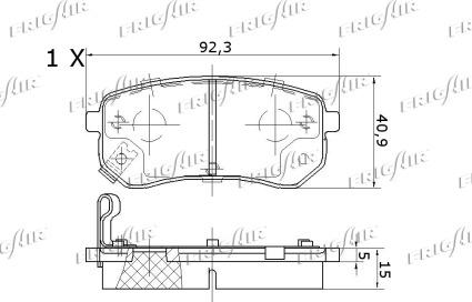 Frigair PD28.508 - Тормозные колодки, дисковые, комплект autospares.lv