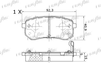 Frigair PD28.508 - Тормозные колодки, дисковые, комплект autospares.lv