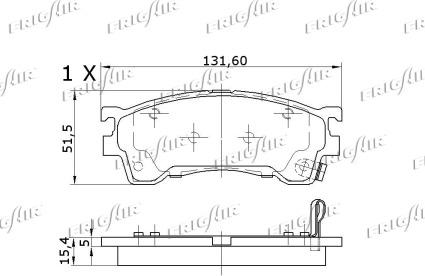 Frigair PD27.503 - Тормозные колодки, дисковые, комплект autospares.lv