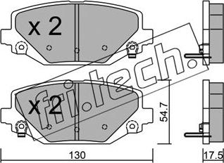 Fri.Tech. 963.0 - Тормозные колодки, дисковые, комплект autospares.lv