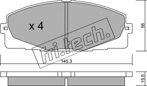 Fri.Tech. 900.0 - Комплектующие, барабанный тормозной механизм autospares.lv