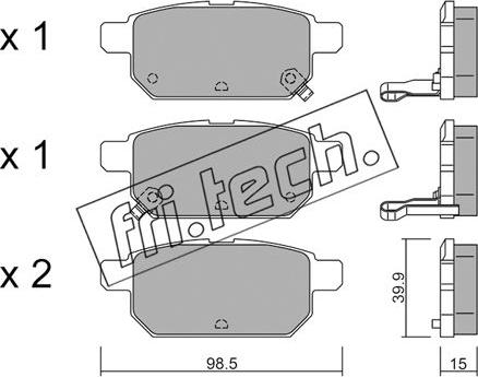 Fri.Tech. 933.0 - Тормозные колодки, дисковые, комплект autospares.lv