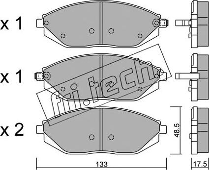 Fri.Tech. 925.0 - Тормозные колодки, дисковые, комплект autospares.lv