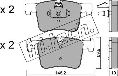 Fri.Tech. 977.0 - Тормозные колодки, дисковые, комплект autospares.lv