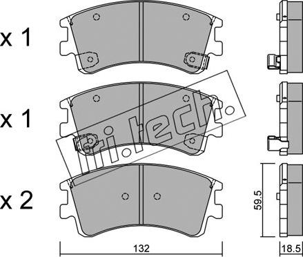 Fri.Tech. 492.0 - Тормозные колодки, дисковые, комплект autospares.lv