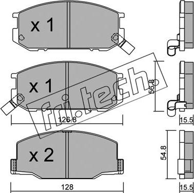 Fri.Tech. 440.0 - Тормозные колодки, дисковые, комплект autospares.lv