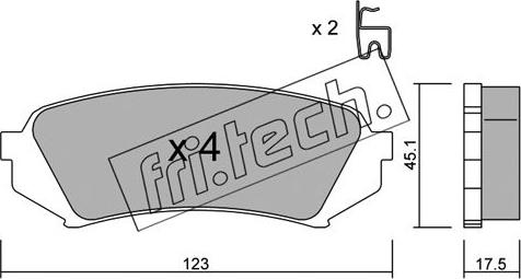 Fri.Tech. 469.0 - Тормозные колодки, дисковые, комплект autospares.lv