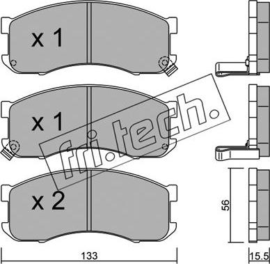 Fri.Tech. 409.0 - Тормозные колодки, дисковые, комплект autospares.lv