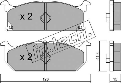 Fri.Tech. 431.0 - Тормозные колодки, дисковые, комплект autospares.lv