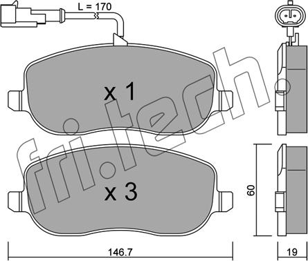 Fri.Tech. 546.1 - Тормозные колодки, дисковые, комплект autospares.lv