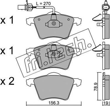 Fri.Tech. 566.0 - Тормозные колодки, дисковые, комплект autospares.lv