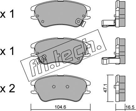 Fri.Tech. 518.0 - Тормозные колодки, дисковые, комплект autospares.lv