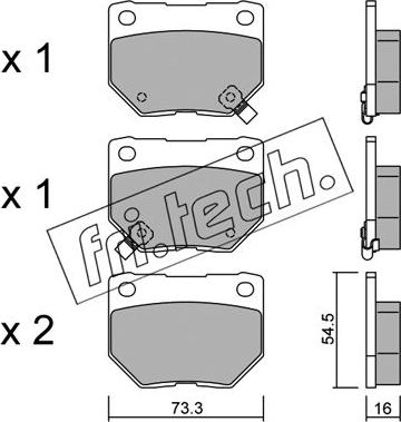 Fri.Tech. 517.0 - Тормозные колодки, дисковые, комплект autospares.lv