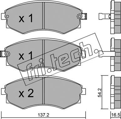 Fri.Tech. 534.0 - Тормозные колодки, дисковые, комплект autospares.lv