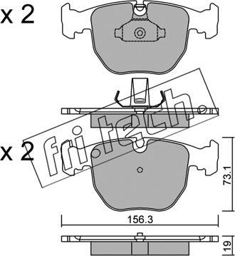 Fri.Tech. 575.0 - Тормозные колодки, дисковые, комплект autospares.lv