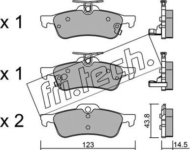 Fri.Tech. 572.1 - Тормозные колодки, дисковые, комплект autospares.lv