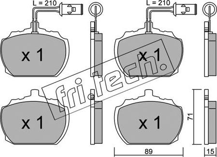 Fri.Tech. 694.1 - Тормозные колодки, дисковые, комплект autospares.lv