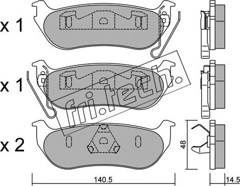 Fri.Tech. 643.0 - Тормозные колодки, дисковые, комплект autospares.lv