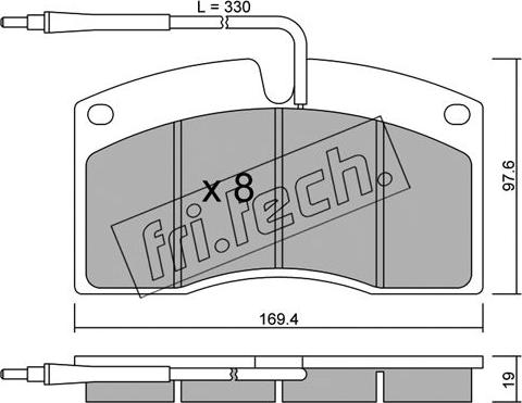 Fri.Tech. 664.0 - Тормозные колодки, дисковые, комплект autospares.lv