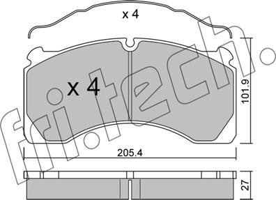 Fri.Tech. 619.0 - Тормозные колодки, дисковые, комплект autospares.lv