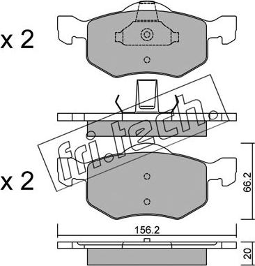 Fri.Tech. 625.0 - Тормозные колодки, дисковые, комплект autospares.lv