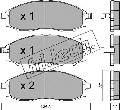 Fri.Tech. 627.0 - Тормозные колодки, дисковые, комплект autospares.lv