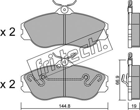 Fri.Tech. 679.0 - Тормозные колодки, дисковые, комплект autospares.lv