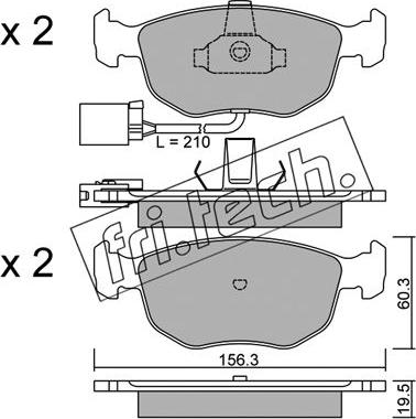 Fri.Tech. 672.1 - Тормозные колодки, дисковые, комплект autospares.lv