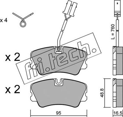 Fri.Tech. 067.0 - Тормозные колодки, дисковые, комплект autospares.lv