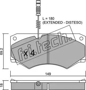 Fri.Tech. 016.1 - Тормозные колодки, дисковые, комплект autospares.lv