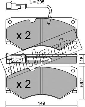 Fri.Tech. 016.7 - Тормозные колодки, дисковые, комплект autospares.lv