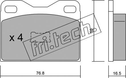 Fri.Tech. 017.1 - Тормозные колодки, дисковые, комплект autospares.lv