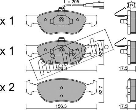 Fri.Tech. 084.0 - Тормозные колодки, дисковые, комплект autospares.lv