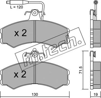 Fri.Tech. 033.0 - Тормозные колодки, дисковые, комплект autospares.lv