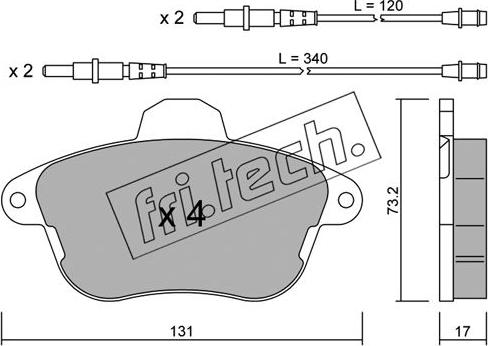 Fri.Tech. 191.0 - Тормозные колодки, дисковые, комплект autospares.lv