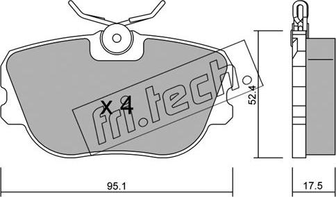 Fri.Tech. 153.0 - Тормозные колодки, дисковые, комплект autospares.lv