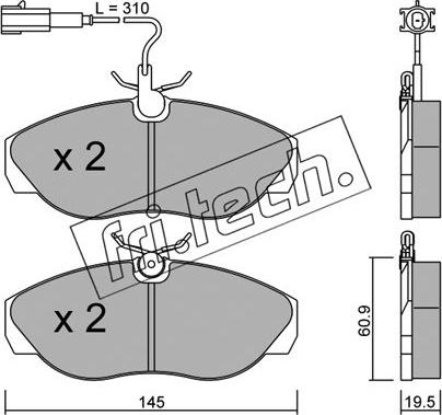 Fri.Tech. 157.1 - Тормозные колодки, дисковые, комплект autospares.lv