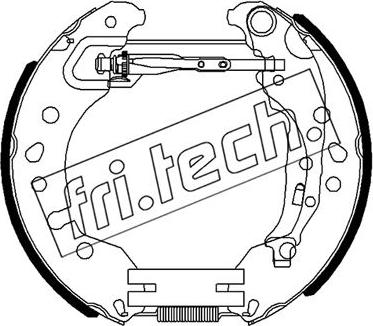 Fri.Tech. 16496 - Комплект тормозных колодок, барабанные autospares.lv