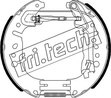 Fri.Tech. 16490 - Комплект тормозных колодок, барабанные autospares.lv